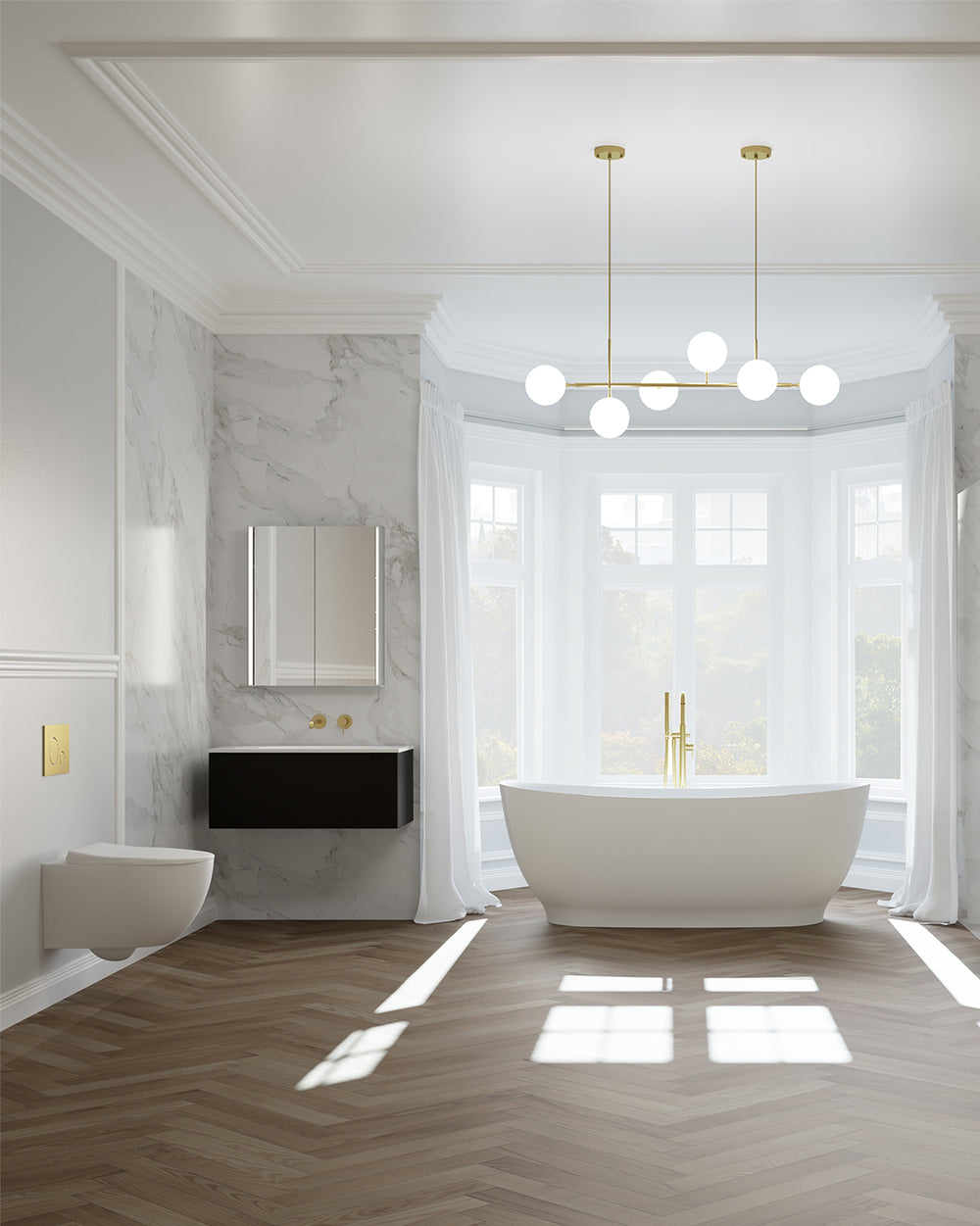 Raffinata One Drawer Vanity Unit With Beyondstone Basin - Matt Black 800mm