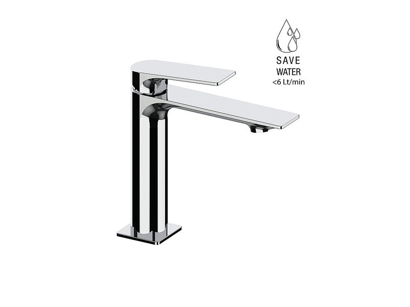 Narciso Mono Deck Mounted Basin Mixer Tap - Chrome