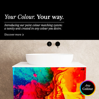 Scanalato Double Drawer Countertop Vanity Unit - Choose Your Own Colour 800mm