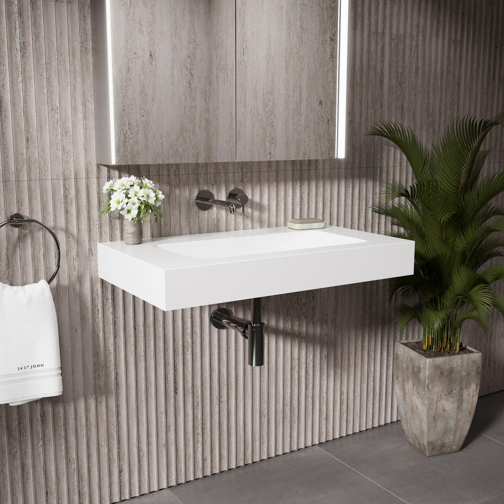 Bloc Wall Hung Beyondstone Basin - 800mm