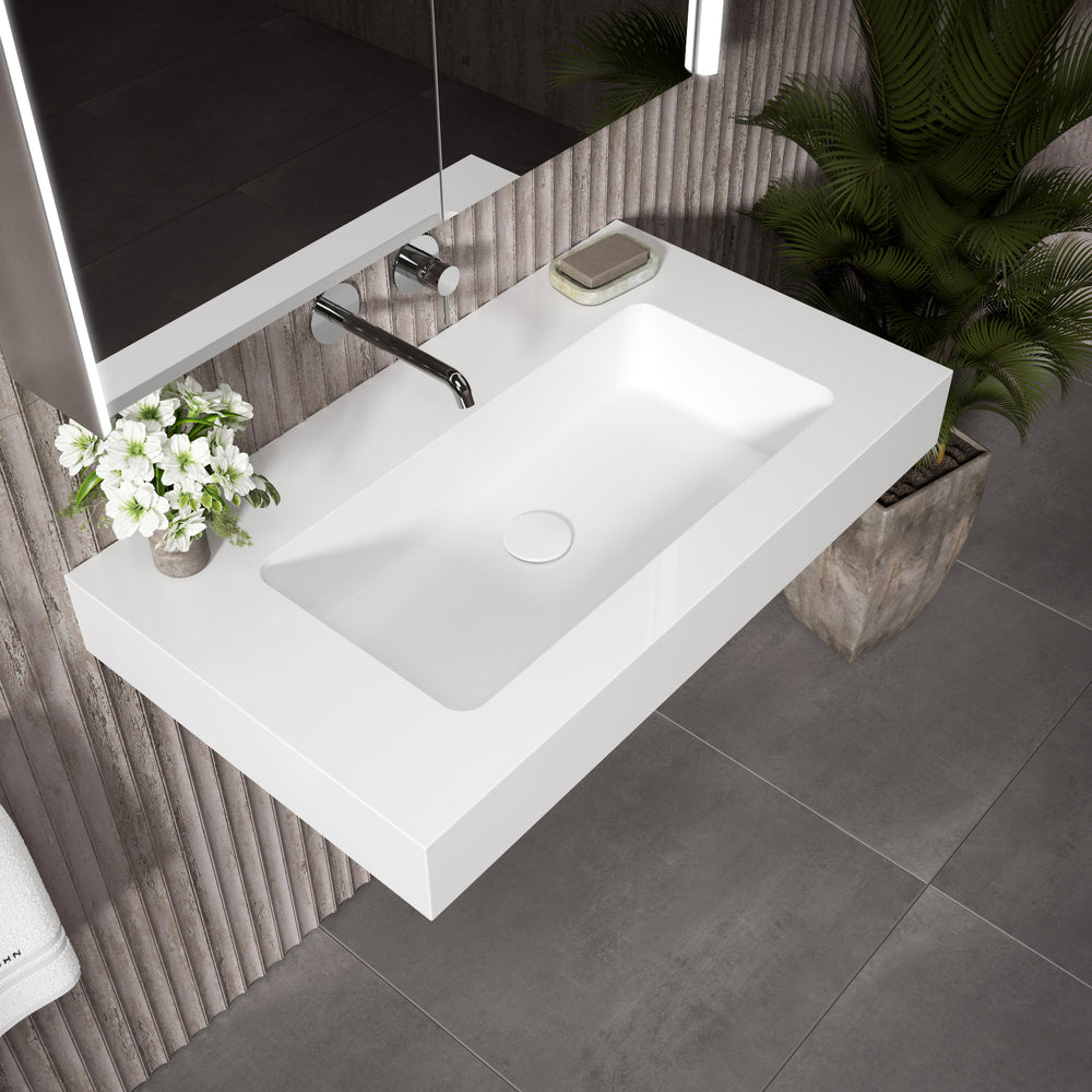 Bloc Wall Hung Beyondstone Basin - 800mm