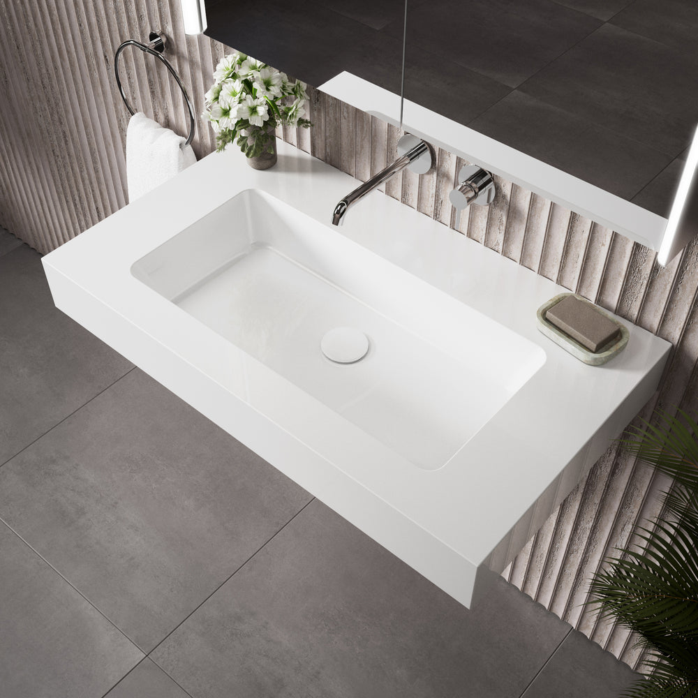 Bloc Wall Hung Beyondstone Basin - 800mm
