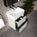 GSI Kube Bevel Slimline Double Drawer Vanity Unit With Ceramic Basin - Matt Grey 500mm x 370mm