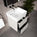 GSI Kube Bevel Slimline Double Drawer Vanity Unit With Ceramic Basin - Matt Grey 500mm x 470mm