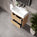 GSI Kube Bevel Slimline Double Drawer Vanity Unit With Ceramic Basin - Oak (Pacific Walnut) 600mm x 370mm