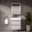 GSI Kube Bevel Slimline Double Drawer Vanity Unit With Ceramic Basin - Matt Grey 600mm x 370mm