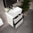 GSI Kube Bevel Slimline Double Drawer Vanity Unit With Ceramic Basin - Matt Grey 600mm x 370mm