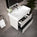 GSI Kube Bevel Slimline Double Drawer Vanity Unit With Ceramic Basin - Matt Grey 800mm x 470mm