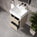 GSI Kube Bevel Slimline Double Drawer With Ceramic Basin - Matt Pebble 500mm x 470mm