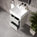GSI Kube Bevel Slimline Double Drawer Vanity Unit With Ceramic Basin - Matt Grey 500mm x 470mm