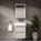 GSI Kube Bevel Slimline Double Drawer Vanity Unit With Ceramic Basin - Matt Grey 500mm x 470mm