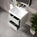 GSI Nubes Bevel Double Drawer Vanity Unit With Ceramic Basin - Matt Grey 600mm x 500mm