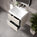 GSI Nubes Ribbed Double Drawer Vanity Unit With Ceramic Basin - Cashmere 600mm x 500mm
