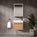 GSI Nubes Bevel Single Reversible Door Vanity Unit With Ceramic Basin - Oak (Pacific Walnut) 500mm x 250mm