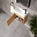 GSI Nubes Bevel Single Reversible Door Vanity Unit With Ceramic Basin - Oak (Pacific Walnut) 500mm x 250mm
