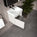 GSI Nubes Bevel Single Reversible Door Vanity Unit With Ceramic Basin - Matt Grey 400mm x 320mm