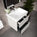 GSI Nubes Bevel Double Drawer Vanity Unit With Ceramic Basin - Matt Grey 600mm x 500mm