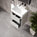 GSI Nubes Bevel Slimline Double Drawer Vanity Unit With Ceramic Basin - Matt Grey 500mm x 400mm