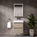 GSI Nubes Bevel Slimline Double Drawer Vanity Unit With Ceramic Basin - Matt Pebble 500mm x 400mm