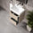 GSI Nubes Bevel Slimline Double Drawer Vanity Unit With Ceramic Basin - Matt Pebble 500mm x 400mm