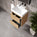 GSI Nubes Bevel Slimline Double Drawer Vanity Unit With Ceramic Basin - Oak (Pacific Walnut) 500mm x 400mm