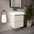 GSI Nubes Ribbed Double Drawer Vanity Unit With Ceramic Basin - Cashmere 500mm x 400mm