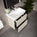 GSI Nubes Ribbed Double Drawer Vanity Unit With Ceramic Basin - Cashmere (Oatmeal) 600mm x 400mm