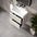 GSI Nubes Ribbed Double Drawer Vanity Unit With Ceramic Basin - Cashmere 600mm x 400mm