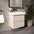 GSI Nubes Ribbed Double Drawer Vanity Unit With Ceramic Basin - Cashmere 600mm x 400mm