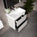 GSI Nubes Bevel Slimline Double Drawer Vanity Unit With Ceramic Basin - Matt Grey 600mm x 400mm