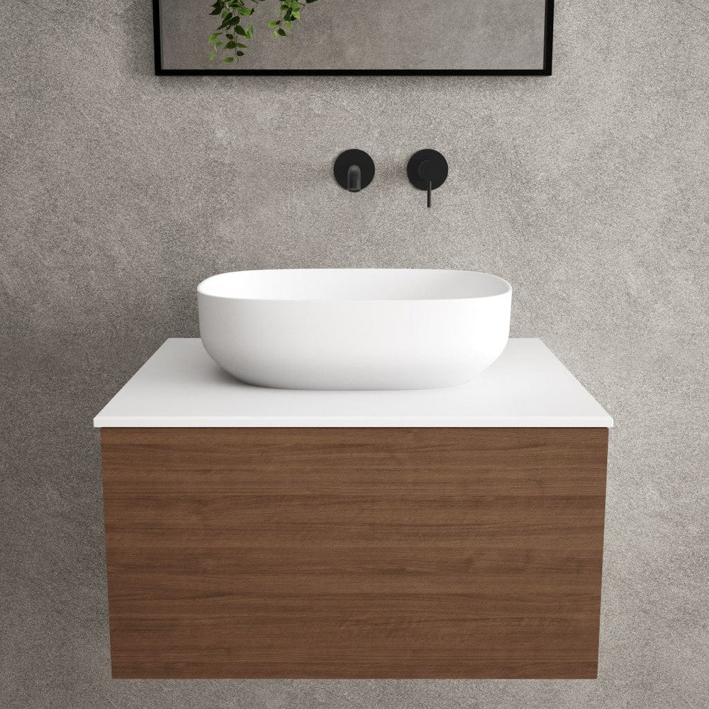 Arezzo Solid Surface Countertop Oval Basin 420mm