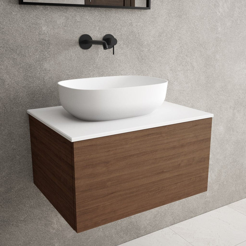 Arezzo Solid Surface Countertop Oval Basin 420mm