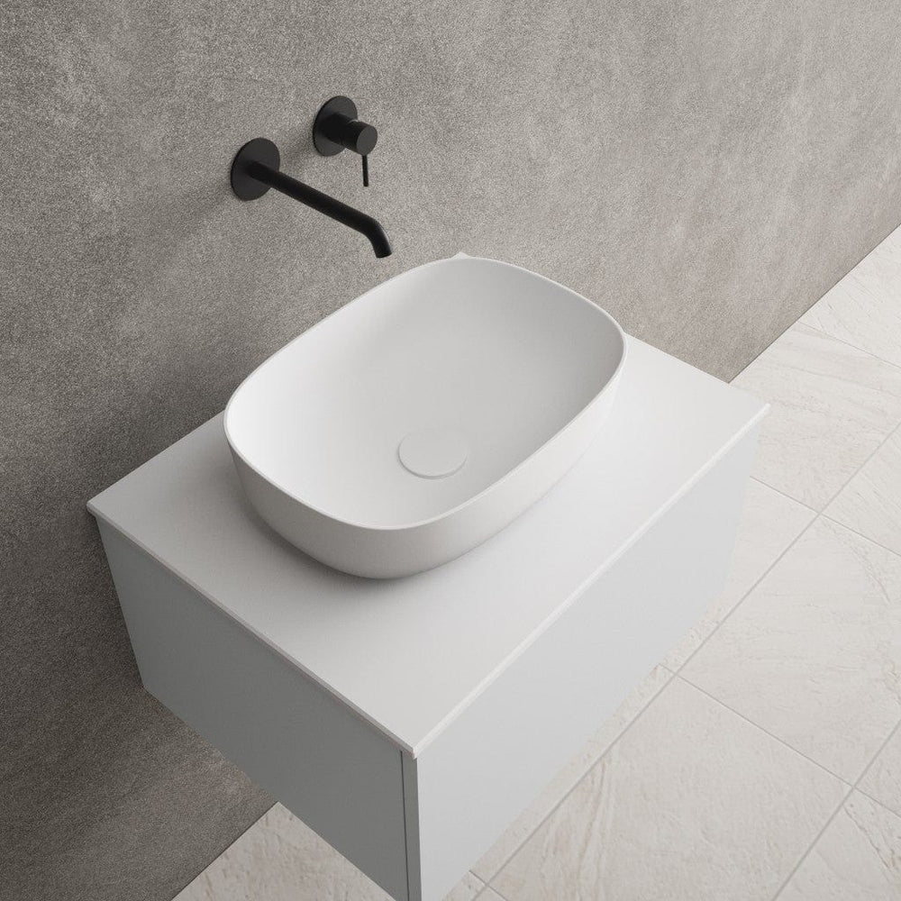 Arezzo Solid Surface Countertop Oval Basin 420mm