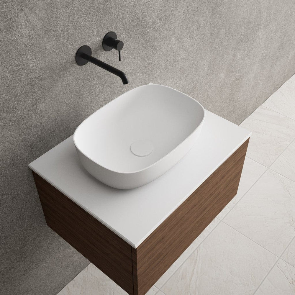 Arezzo Solid Surface Countertop Oval Basin 420mm