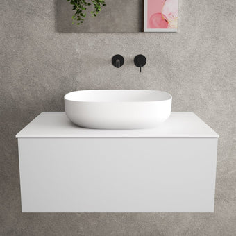 Arezzo Solid Surface Countertop Oval Basin 480mm