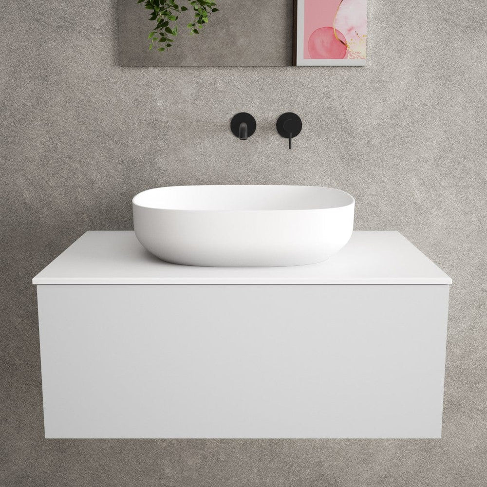 Arezzo Solid Surface Countertop Oval Basin 480mm