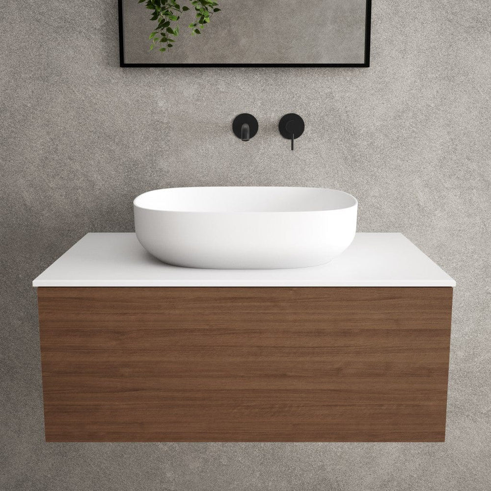Arezzo Solid Surface Countertop Oval Basin 480mm