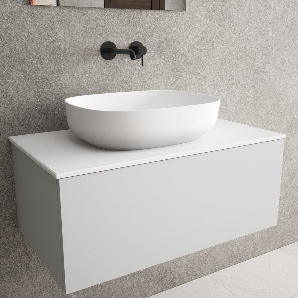 Arezzo Solid Surface Countertop Oval Basin 480mm