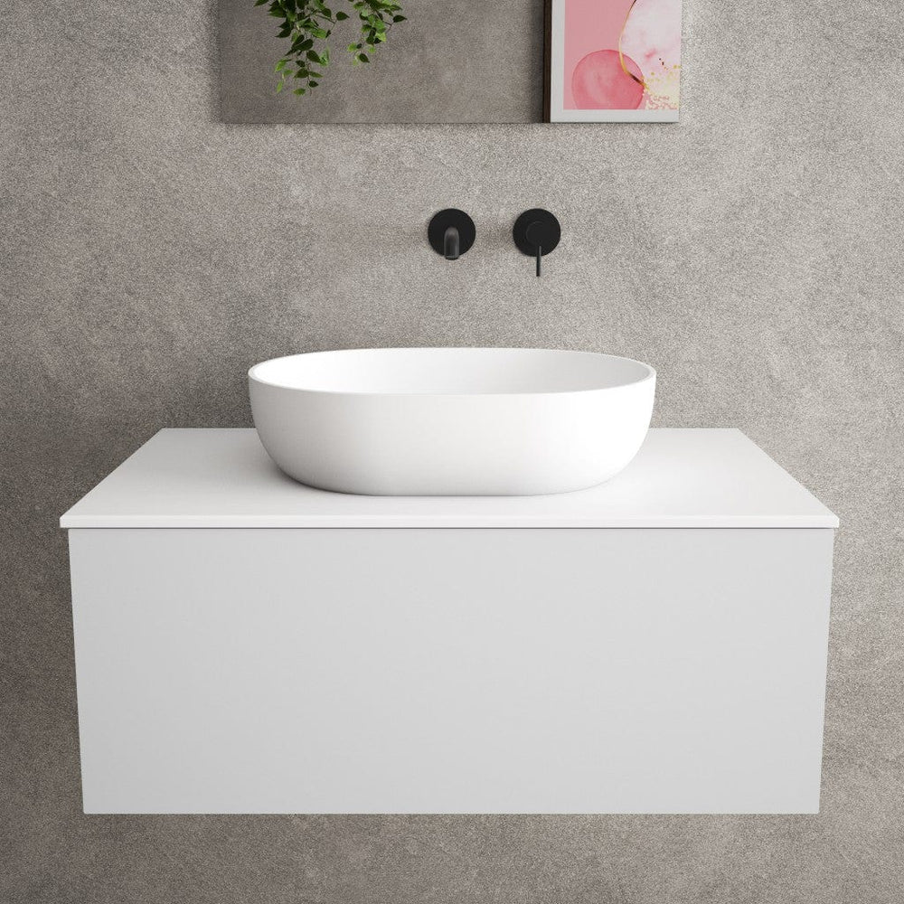 Asti Solid Surface Countertop Oval Basin 480mm