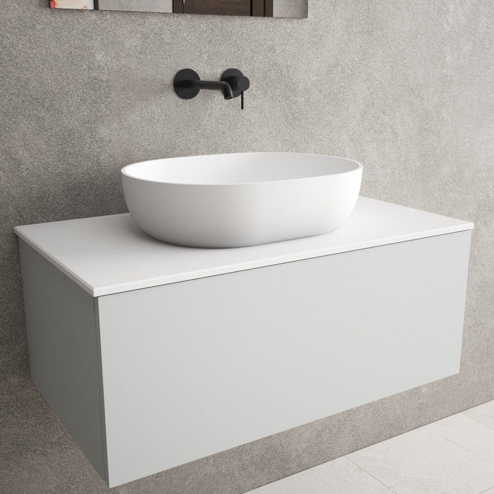 Asti Solid Surface Countertop Oval Basin 480mm