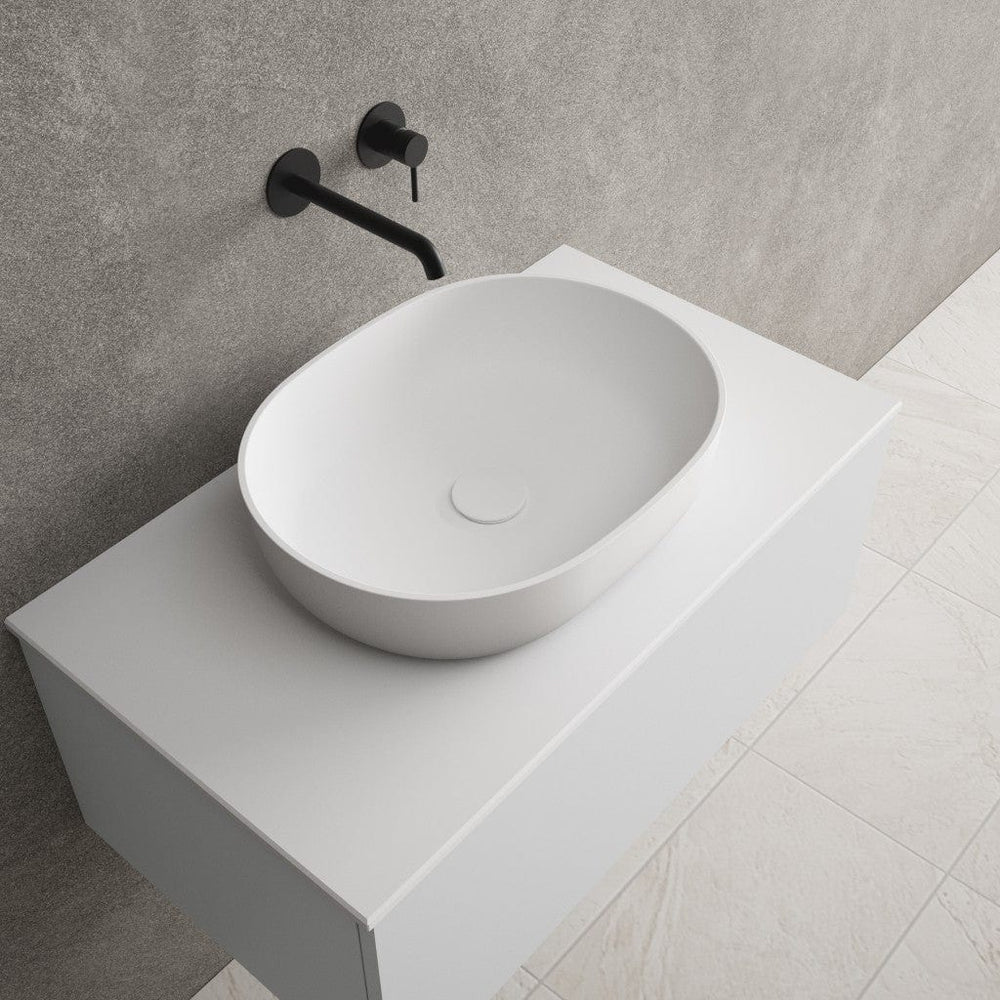Asti Solid Surface Countertop Oval Basin 480mm