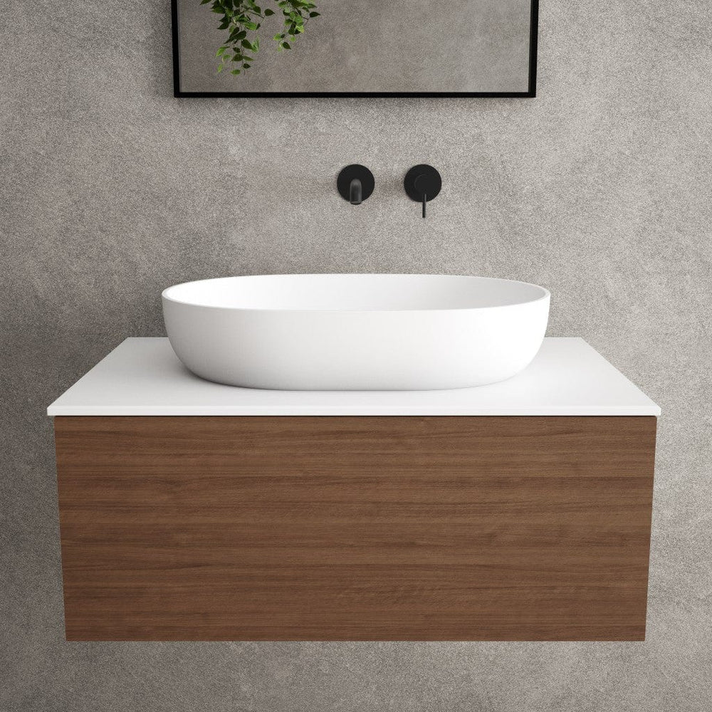 Asti Solid Surface Countertop Oval Basin 480mm