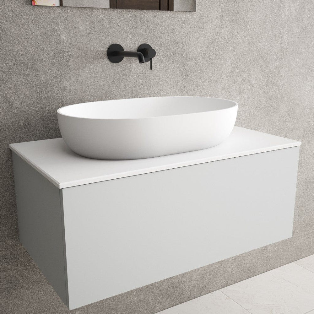 Asti Solid Surface Countertop Oval Basin 580mm