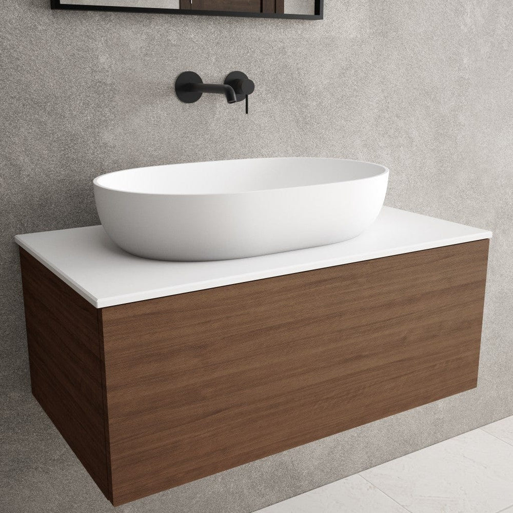 Asti Solid Surface Countertop Oval Basin 580mm
