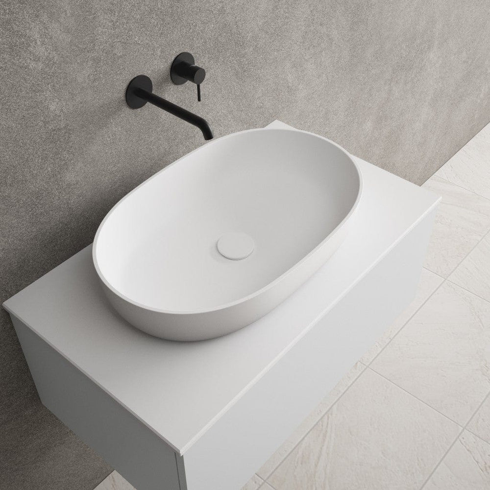 Asti Solid Surface Countertop Oval Basin 580mm