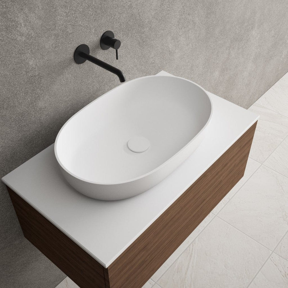 Asti Solid Surface Countertop Oval Basin 580mm
