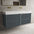 Scanalato Four Drawer Vanity Unit With Beyondstone BLOC Double Basin - Slate Grey 1400mm