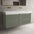 Scanalato Four Drawer Vanity Unit With Beyondstone BLOC Double Basin - Pistachio 1400mm