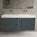 Scanalato Four Drawer Vanity Unit With Beyondstone BLOC Double Basin - Slate Grey 1400mm