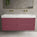 Scanalato Four Drawer Vanity Unit With Beyondstone BLOC Double Basin - Mineral Red 1400mm